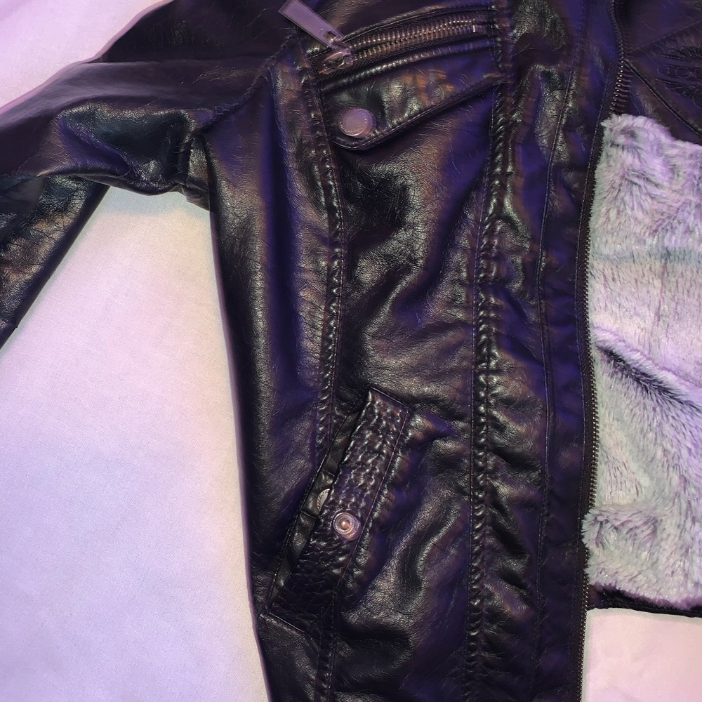 Black leather jacket
